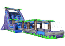 22FT Dual Lane Tropical Paradise WET Slide