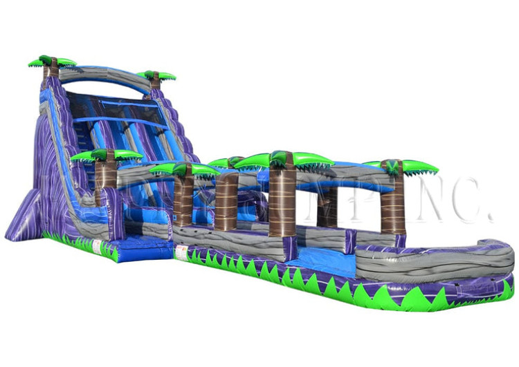 22FT Dual Lane Tropical Paradise WET Slide
